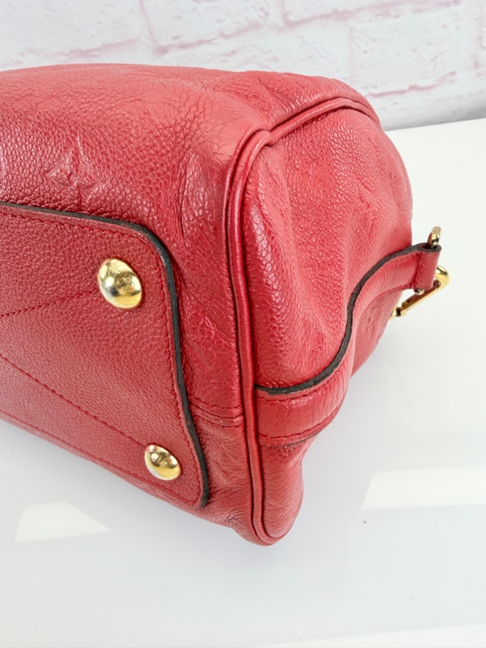 Authentic Louis Vuitton Red Empreinte Speedy 25 Handbag Shoulder Bag - Picture 7 of 15